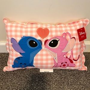 Stitch and Angel gingham pillow